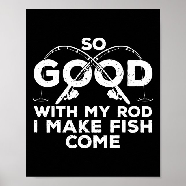 Rolig fiske design för män kvinnor Fiskare Fisk  Poster (Framsidan)