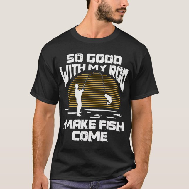 Rolig fiske-design för män t shirt (Framsida)