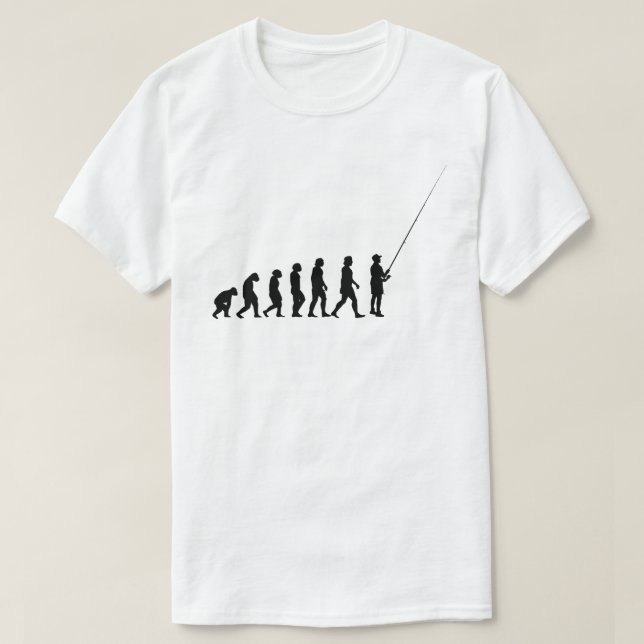 Rolig Fiske Evolution T Shirt (Design framsida)