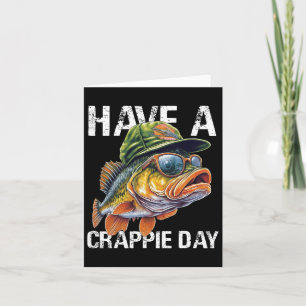 Rolig fiske far skjorta Ha Crappie dag fiskare Kort