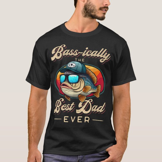 Rolig fiske fars dag - Pappa fiskare T Shirt (Framsida)