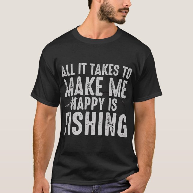 Rolig fiske Fiskare present T Shirt (Framsida)
