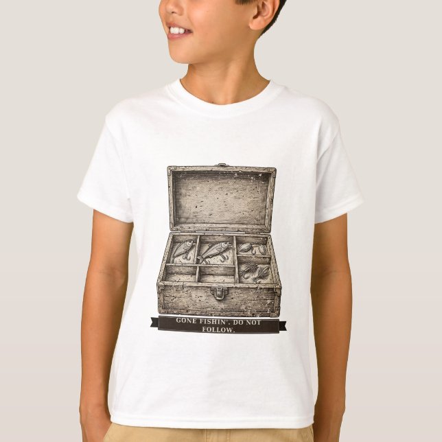 Rolig Fiske för Barn T Shirt (Framsida)