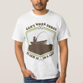 Rolig fiske för män kvinnor Fiskare Arm Cast T Shirt