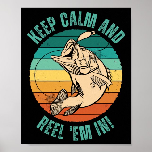 Rolig Fiske Håll Lugnet Och Sväva In! - Tålamod Poster (Framsidan)