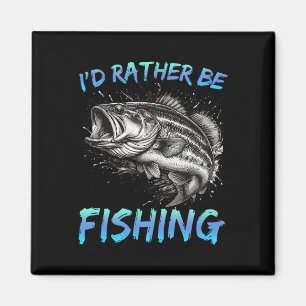 Rolig Fiske Jag Hellre Fiska B Fiskare Mig Magnet
