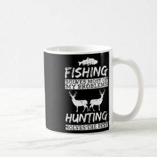 Rolig Fiske Jakt Löser Problem Fisk Hjort Stor Kaffemugg
