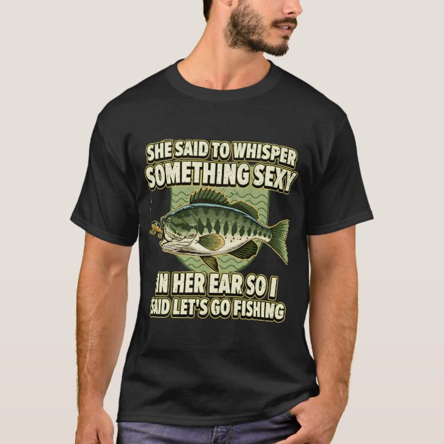 Rolig fiske jul fisk t shirt (Framsida)
