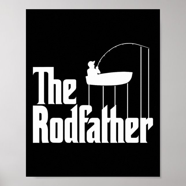 Rolig fiske-meme av fiskespöet Rodfather Poster (Framsidan)
