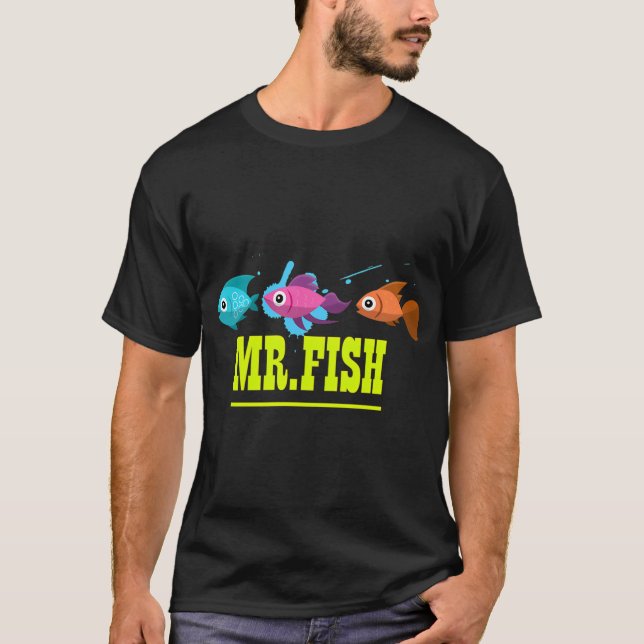 rolig fiske mr.fisk t shirt (Framsida)