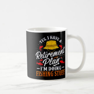 Rolig Fiske Pensioneringsplan Fiskare Humor Män Kaffemugg