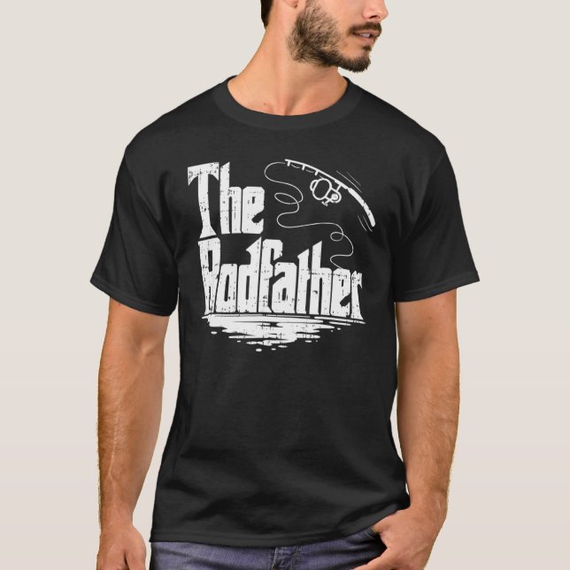 Rolig fiske T-shirt The Rodfather (Framsida)