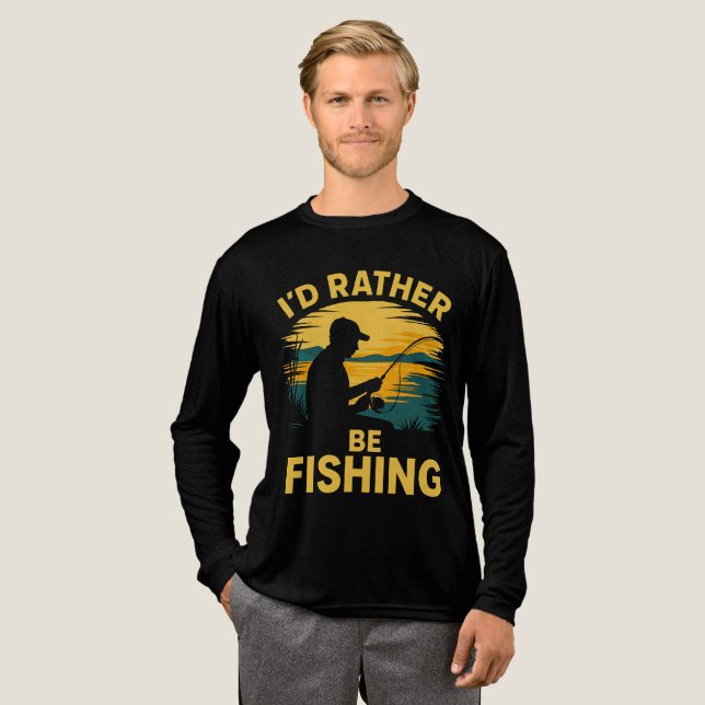 Rolig fiske-tröja för män t shirt (Hel framsida)