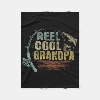 Rolig fiske Vintage rulle Cool farfar Fleecefilt