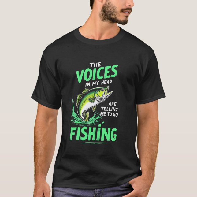 Rolig fiskeberoende glädje t shirt (Framsida)