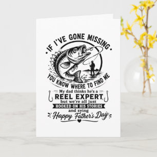 Rolig fiskecitat till pappa vintage fars dag kort