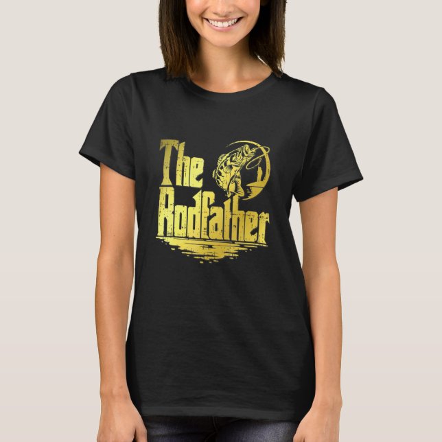 Rolig fiskegrafik Fiskepappa sommar T Shirt (Framsida)