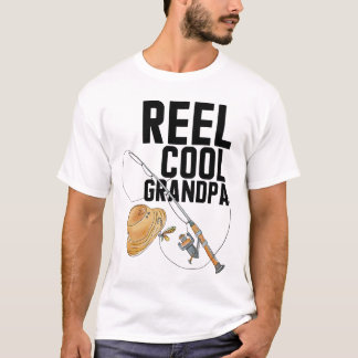Rolig Fiskegrej Gammal Rulle Cool Farfar T-Shirt
