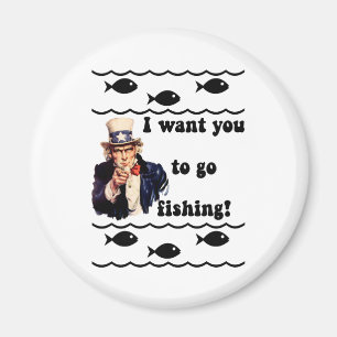Rolig fiskehumor magnet