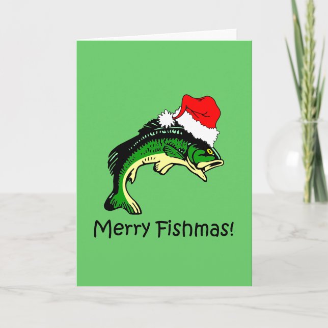 Rolig fiskejul helgkort (Framsida)
