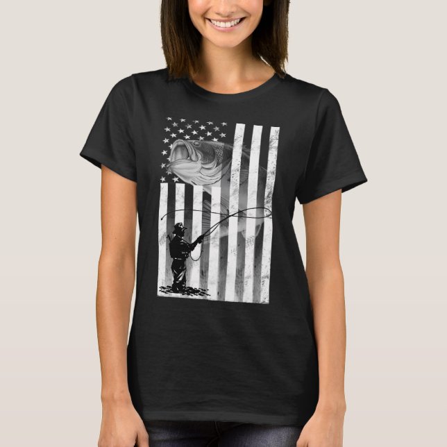 Rolig Fiskemannens Flagga T Shirt (Framsida)