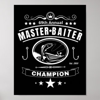 Rolig Fiskemästare Baiter Mästare Herrpresent Poster