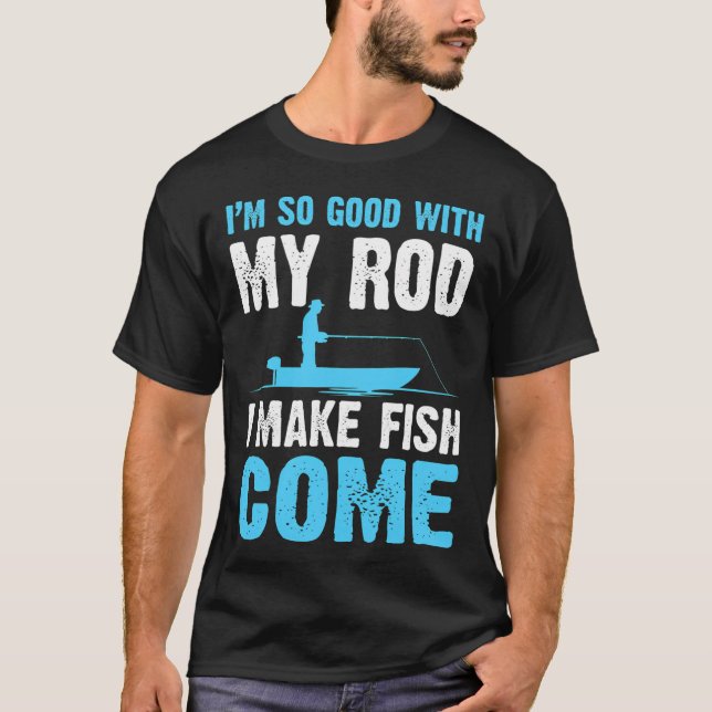 Rolig fiskepresent t shirt (Framsida)