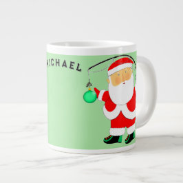 Rolig fiskesemesterpresent jumbo mugg