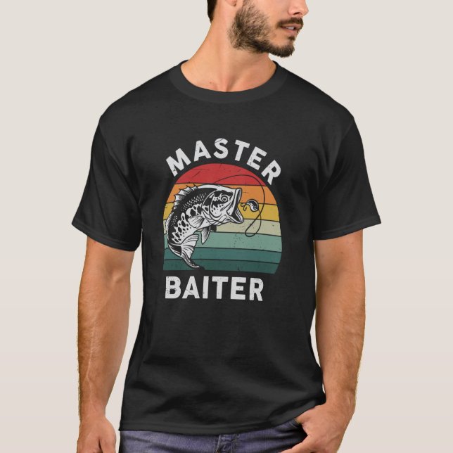 Rolig fiskeshirt Master-Baiter Pappa Farfar T Shirt (Framsida)
