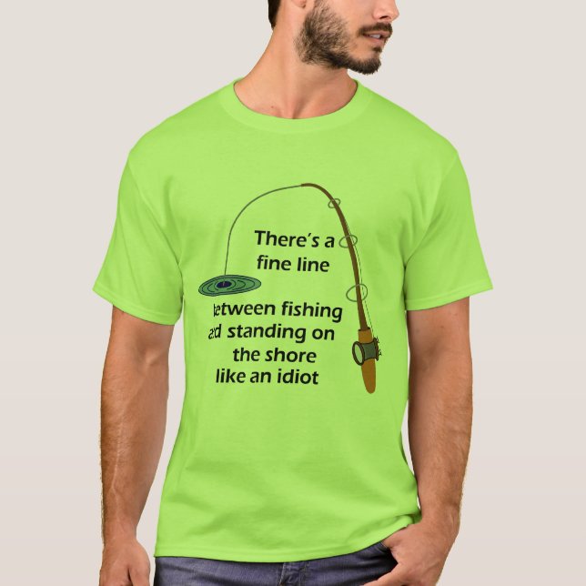 Rolig fiskeskjorta tee shirt (Framsida)