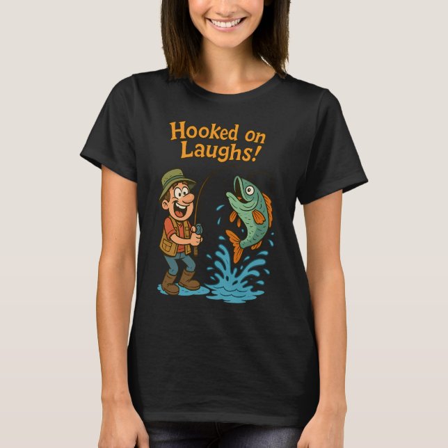 Rolig fiskillustration t shirt (Framsida)