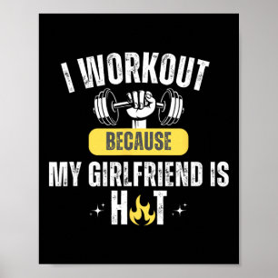 Rolig Fitness Gym Jag Tränar För Att Min Flickvän Poster