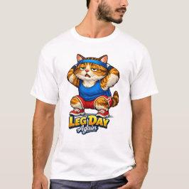 Rolig Fitness Katt Illustration – Gym Meme T Shirt