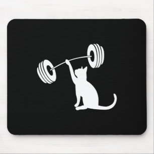 Rolig Fitness Vikt Styrka Gym Katt Lyfter För Musmatta