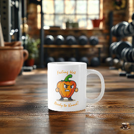 Rolig Fitnessmugg - Bestämd Bellpeppar-design Jumbo Mugg