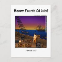 Rolig fjärde juli humor vykort