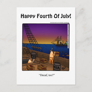 Rolig fjärde juli humor vykort
