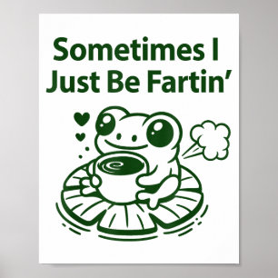 Rolig Fjärtande Groda Grodyngel Fjärt Ibland Bara Poster