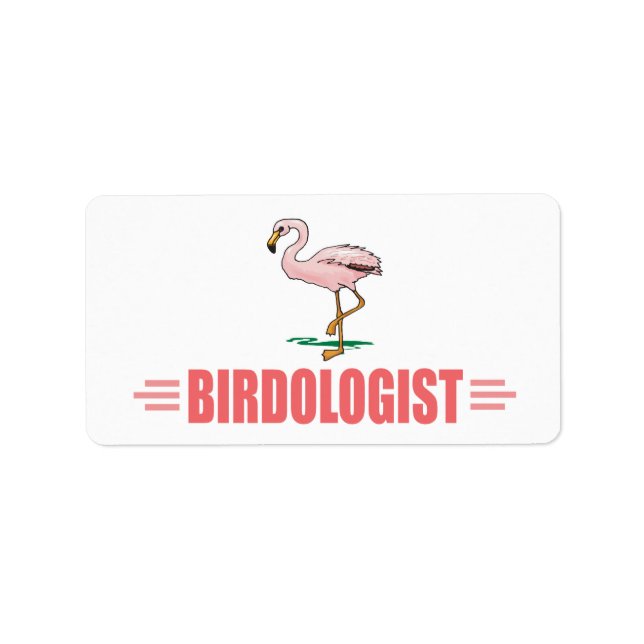 Rolig Flamingo Adressetikett (Framsidan)
