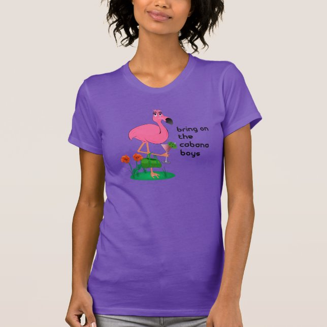 Rolig Flamingo/CabanapojkeT-tröja Tee (Framsida)