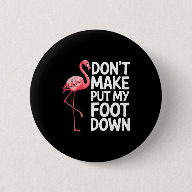 Rolig Flamingo-design för män Kvinnor Barn Fågel N Knapp (Framsida)