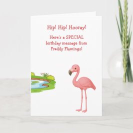 Rolig Flamingo Höft Ålder Bränna Kort
