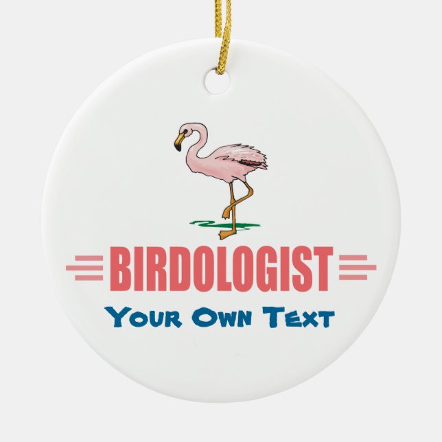 Rolig Flamingo Julgransprydnad Keramik (Framsidan)