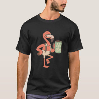 Rolig Flamingo Kaffeecitat Konst T Shirt