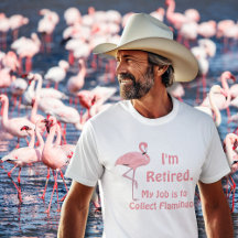 Rolig Flamingo Pensionering på Gräsmattan