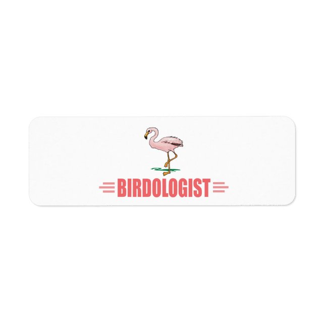 Rolig Flamingo Returadress Etikett (Framsidan)