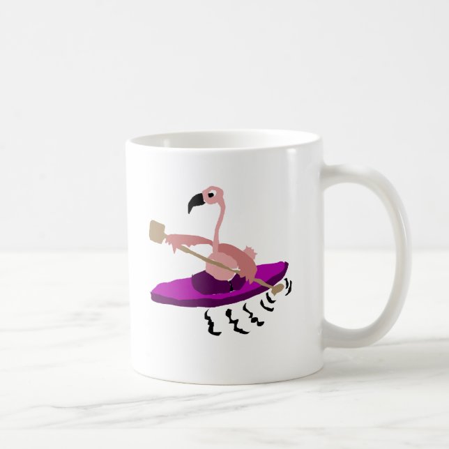 Rolig Flamingo som Kayaking Kaffemugg (Höger)