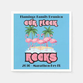 Rolig Flamingo Vår Flock Rockar Pappersservett