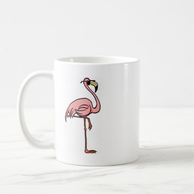 rolig flamingokaffemugg kaffemugg (Vänster)