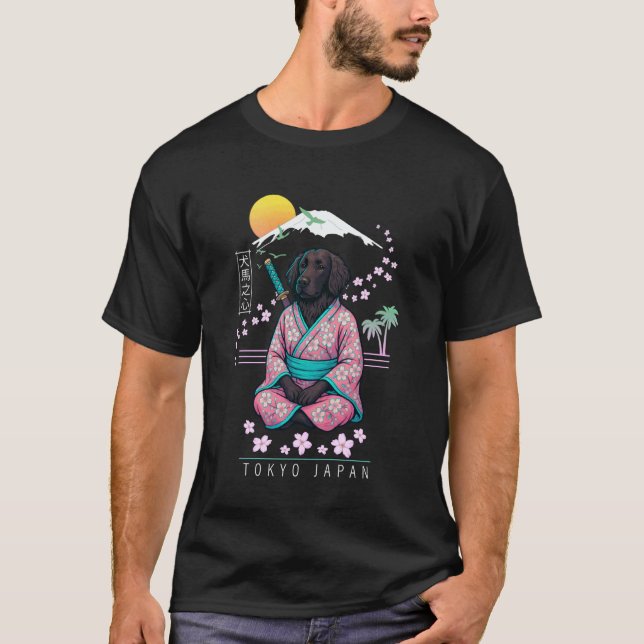 Rolig Flat-Coated Retriever Flatcoat Flattie T Shirt (Framsida)